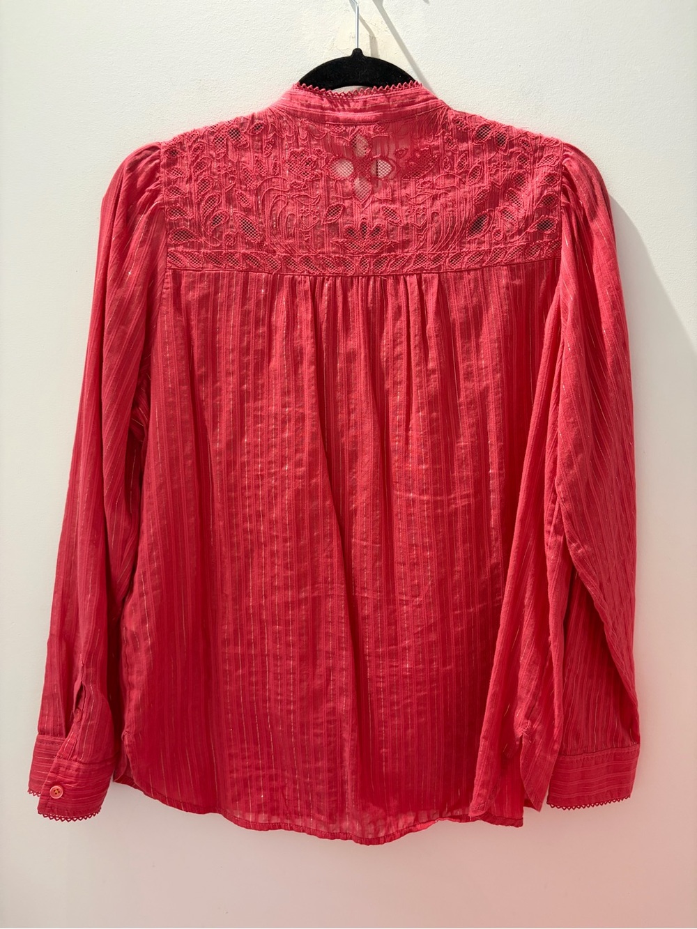 Anthropologie Pilcro The Victoria Lace Buttondown Blouse | Sz 6 - Picture 8 of 8